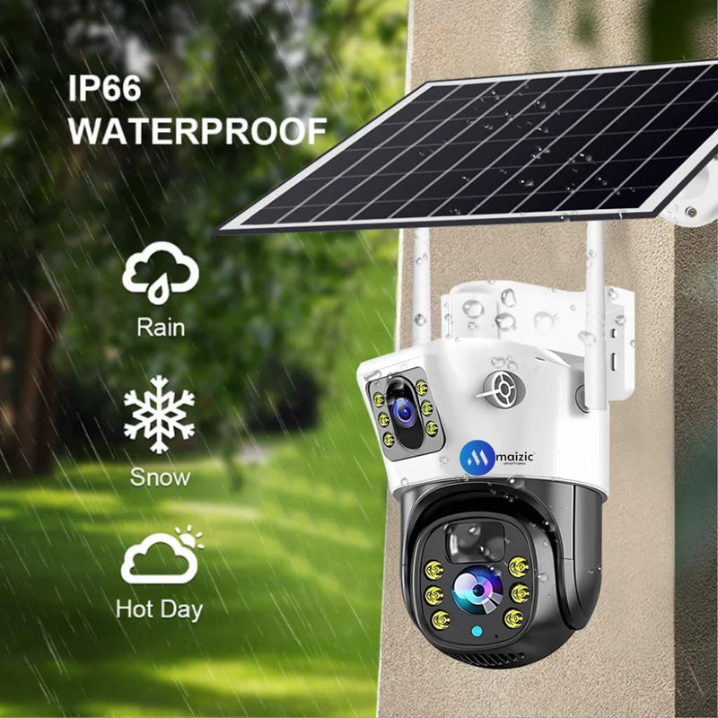 Maizic Smarthome Supercam 4K 2in1 5+5 MP Solar Dual Lens Wi-Fi Camera
