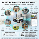 Maizic Smarthome Trigenie 4G SIM Triple Lens CCTV Camera, 5MP×3 Outdoor Security Camera with 360° PTZ, Triple Screen View, Color Night Vision, AI Motion Detection, 2-Way Audio & App Remote Access (Black)