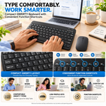 Maizic Smarthome Ultra Slim Wireless Bluetooth Keyboard & Mouse Combo, 10-Inch Compact Rechargeable Keyboard and Mouse Set, Lightweight & Portable Design for iPad, Tablet, Smartphone, Laptop & Desktop, Compatible with iOS, iPadOS, Android, Windows & macOS