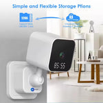 Maizic Smarthome 3MP FHD WiFi Clock Camera | Plug & Play Indoor CCTV with Color Night Vision, Motion Detection, Two-Way Talk, Multi-User Access & 128GB SD Card Support
