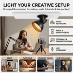 Maizic Smarthome Adjustable LED Recessed Spotlight, Flexible Mini Photography Light for Studio, Video Recording, Product Shoots & Display Lighting