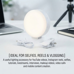 Maizic Smarthome K01 LED Video Light for Mobile, Camera & Laptop | 3 Modes Dimmable Clip-On Fill Light, 1000mAh Rechargeable Battery, 4.5W Type-C Charging for Selfies, YouTube, Vlogging & Photography
