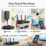 Maizic Smarthome Mini UPS Power Backup Adapter for WiFi Router, CCTV Camera & Modem | 12V 2A Output | Up to 6 Hours Backup During Power Cuts | Overcharge & Deep Discharge Protection