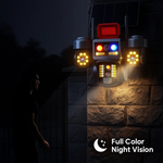 Renewed Maizic Smarthome Batman Siren 4G Solar Triple Lens CCTV Camera | 3×3MP UHD | Outdoor Security | Manual Side Rotation | Color Night Vision | Human Detection | Two-Way Audio | IP67 Waterproof