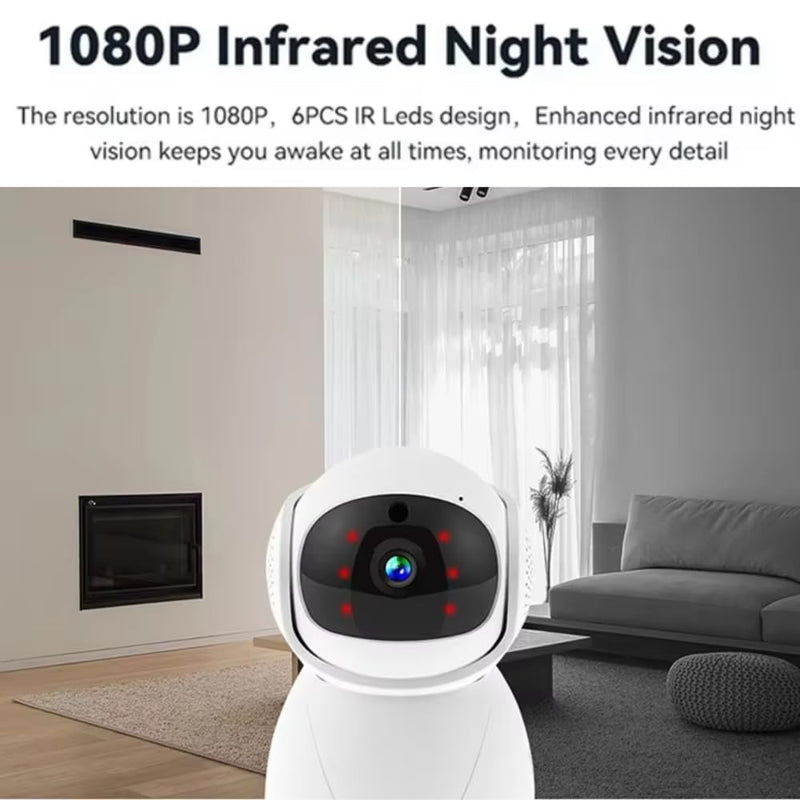 Maizic Smarthome 360° Coverage 3 MP Smart CCTV Security WiFi Camera for Home, Two Way Talk, Night Vision, Motion Detection, Cloud & SD Card Recording, AI Human Detection