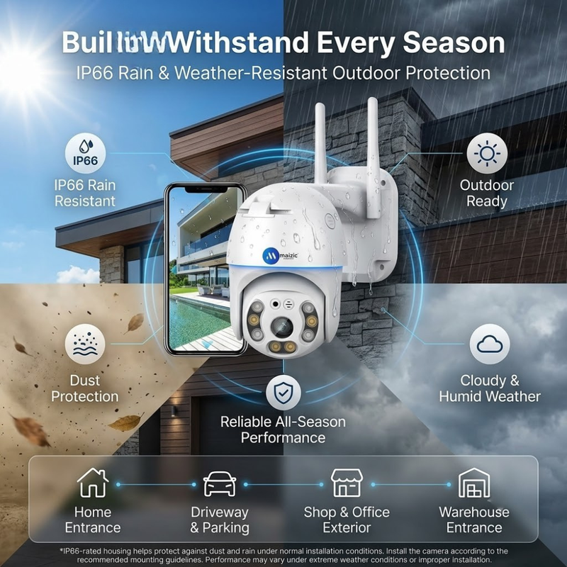 Maizic Smarthome Fox Smart 5MP WiFi Outdoor CCTV Camera | 360° PTZ