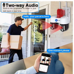 Maizic Smarthome 2in1 2K FHD Siren 1080p Resolution WIFI Wireless Outdoor Camera with Dual Lens | 360° View | Alarm | Motion Detection | Color Night Vision | IP66 Weatherproof | Two Way Audio Support Upto 128 GB SD Card