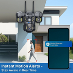 Maizic Smarthome Trion X 5MP×3 Triple Lens 4G SIM CCTV Camera | Outdoor Security Camera Without WiFi | 360° PTZ Rotation, Color Night Vision, AI Motion Detection, Two-Way Audio, SD Card Support