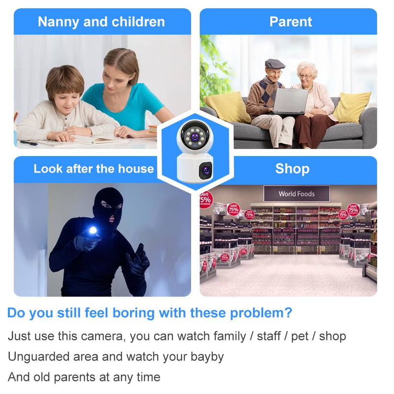 Supercams 4G 2 in1 2K Indoor Home Security Camera