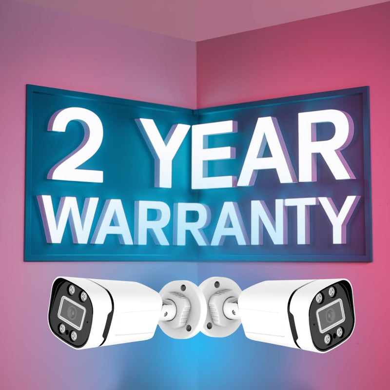 Maizic Smarthome Pack of 2 | 8MP Full HD Outdoor Wired IP Bullet CCTV Cameras | Ethernet Connectivity, Built-in Audio, Star Light Night Vision, ONVIF & NVR Compatible, 2-Year Warranty