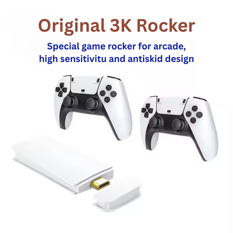 Maizic Smarthomes M15 Retro 2.4G Wireless Game Console – Dual Controllers, HDMI Output, 128GB TF Support, USB & Micro USB, Multilingual System, Plug & Play TV Gaming for Kids & Adults, 24000 Games