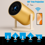 Maizic Smarthome Golden 2X Smart Projector | 800P Native, 1080p & 4K Support | Android 13.0, 950S Chip | Auto 4D Keystone, Netflix, Prime, WiFi & Bluetooth