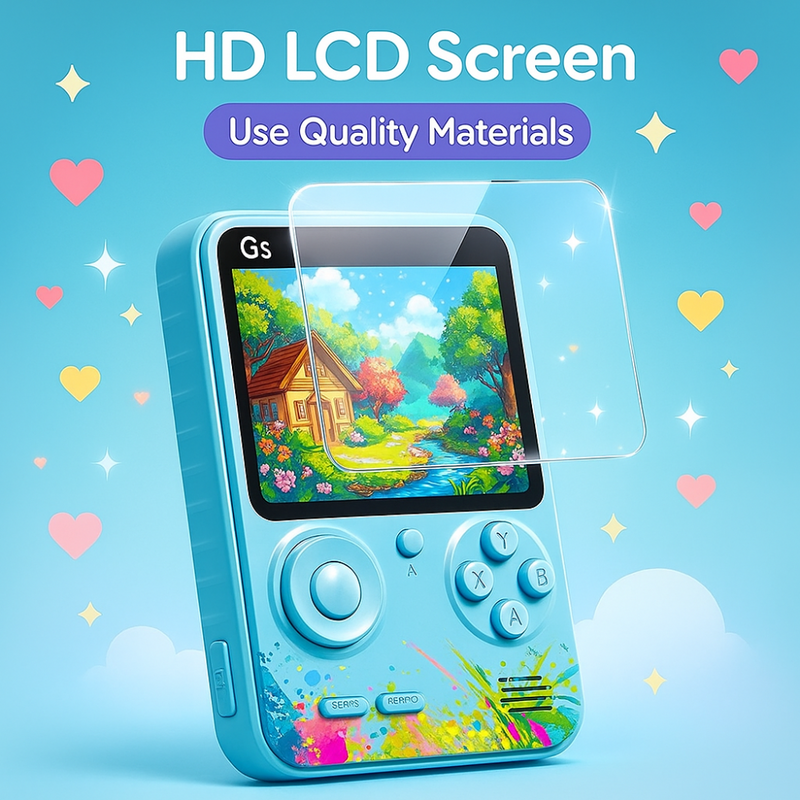 Maizic Smarthome G5 Pink Handheld Game Console with 500 classic retro games. Compact, TV-connectable, and perfect for kids' gifts, birthdays, or holiday fun.