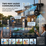 Maizic SmartHomes Mini Supercam Black 4G SIM Outdoor Security Camera | 5MP+5MP Dual Lens | Dual Screen Live View | Free SIM & 1-Month Data Plan | Color Night Vision | AI Motion Detection | Two-Way Audio | Multi-User Access
