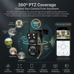 Maizic Smarthome Mini Supercam Black 4G SIM CCTV Camera for Home Outdoor | 10MP (5MP+5MP) Dual Lens Dual Screen | 360° PTZ Security Camera, Color Night Vision, AI Motion Detection, Two-Way Audio, Multi-User View, App Control