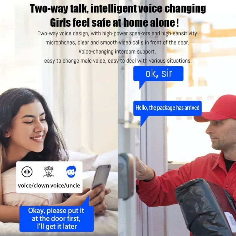 Maizic Smarthome 3MP Wi-Fi Smart Video Doorbell | Full HD Clarity, Night Vision, Motion Alerts, 2-Way Talk, Easy App Control & Installation