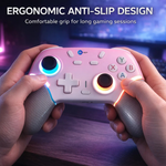 Maizic Smarthome Play X9 Wireless Bluetooth Gaming Controller | Dual Vibration, 6-Axis Gyroscope, RGB LED Joystick, 800mAh Battery| Compatible with Android, iOS, Windows PC, P3, P4 & Switch (Pink)