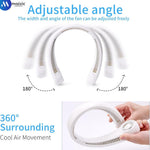 Maizic Smarthome Bladeless Neck Fan – USB Rechargeable, Hands-Free Portable Cooler with 3-Speed Airflow | Lightweight & Stylish (White)