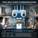 Maizic Smarthome Mini PTZ Wi-Fi (Pack of 2) CCTV Cameras 3MP | 360° Pan Tilt Indoor & Outdoor Security Cameras | Color Night Vision | AI Motion Detection | Two-Way Audio | Multi-User App Access