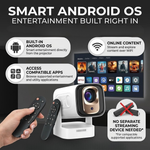 Maizic Smarthome CineGo Max View Smart LED Projector with Native 1080P Full HD, 4K Support, 14000 Lumens, Short Throw, Android OS, WiFi 6, Bluetooth 5.4, Auto Focus and Auto Keystone