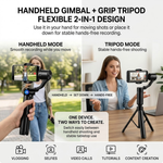 Maizic Smarthome Gimbal Camera G4 Smartphone Gimbal Stabilizer with AI Face Tracking, Grip Tripod, FPV Mode, Time-Lapse & Up to 12 Hours Battery, Handheld Phone Stabilizer for Vlogging & Reels – Black