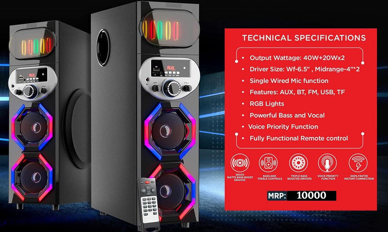 Bass Boss Speaker – Hi-Res Audio and Powerful Bass for Theater Like Experience