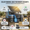 Maizic Smarthome Quadgenie 4G Solar 2.0 (6MPx4) Four Lens/Screens Outdoor CCTV Camera | Bullet + Triple PTZ | 10X Optical Zoom | Color Night Vision | AI Human Detection | 2-Way Talk | IP67 Waterproof