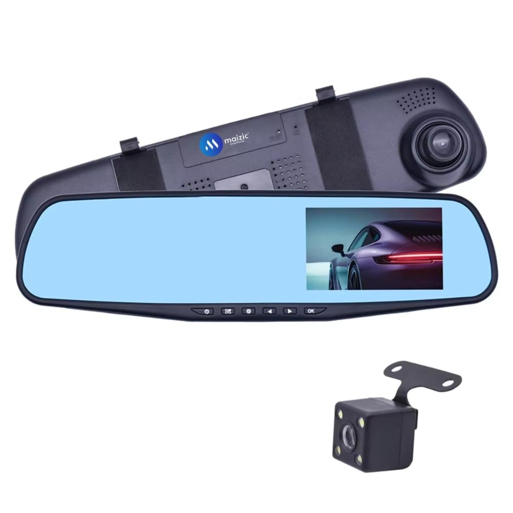 Maizic Smarthome WiFi Mirror Dashcam for Car Full HD Front Rear  Recording, Color Night Vision, G-Sensor, Parking Mode, Loop Recording, App  Control