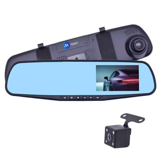 Maizic Smarthome WiFi Mirror Dashcam for Car | Full HD Front & Rear Recording, Color Night Vision, G-Sensor, Parking Mode, Loop Recording, App Control | Android & iOS Compatible