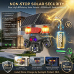 Maizic Smarthome TriSiren 5MP×3 4G Solar Camera | Triple PTZ/Lens with Triple Screen View | Dual Solar Panel | 10000mAh Inbuilt Battery | AI Human Detection | Color Night Vision | 2-Way Talk