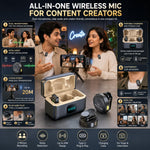 Maizic Smarthome Dual Wireless Lavalier Microphone with Charging Case for Type-C Devices, 2.4GHz Clip-On Lapel Mic, Intelligent Noise Cancellation, Plug & Play for YouTube, Vlogging & Interviews