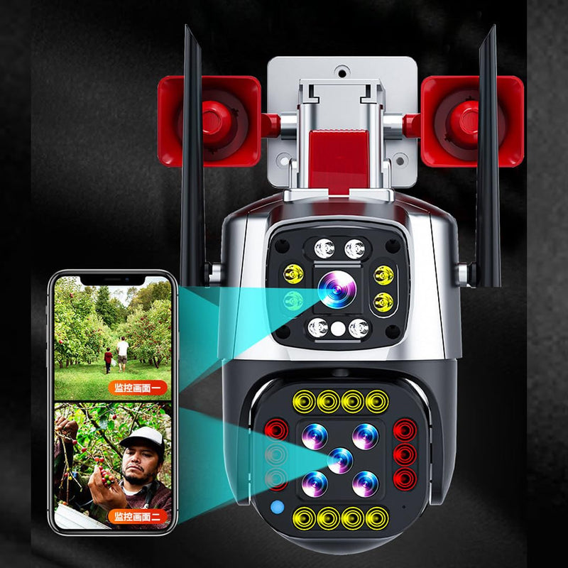 Supercam Siren Camera with 4K 2in1 5MP Dual Lens Wireless Wi-Fi Outdoor Camera