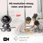 Maizic Smarthome 3MP WiFi CCTV Camera (Pack of 2) | 360° View, AI Human Detection, Color Night Vision, Motion Tracking | Indoor & Outdoor Home Security