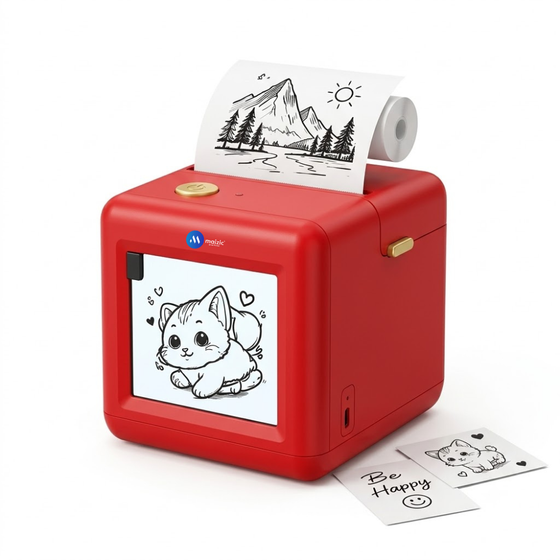 Maizic Smarthome Mini AI Sticker Machine for Kids, Portable Voice-Activated Inkless Thermal Sticker Printer for Arts, Crafts, DIY, Journaling & Creative Learning