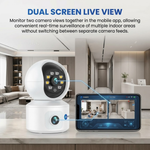 Maizic Smarthome SuperCam 4G Indoor Security Camera | 4+4MP Dual Lens Full HD CCTV Camera Without WiFi | Dual Screen Live View, AI Motion Detection, Color Night Vision, Two-Way Audio, Remote Mobile Access, Supports Up to 128GB microSD