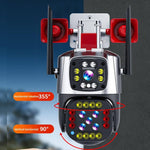 Supercam Siren Camera with 4K 2in1 5MP Dual Lens Wireless Wi-Fi Outdoor Camera