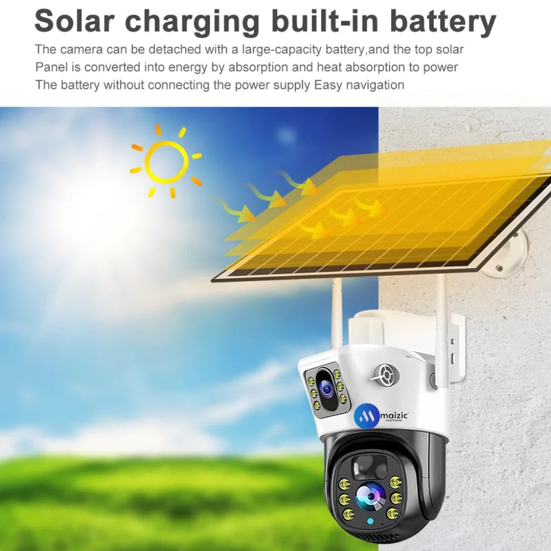 Maizic Smarthome Supercam 4K 2in1 5+5 MP Solar Dual Lens Wi-Fi Camera