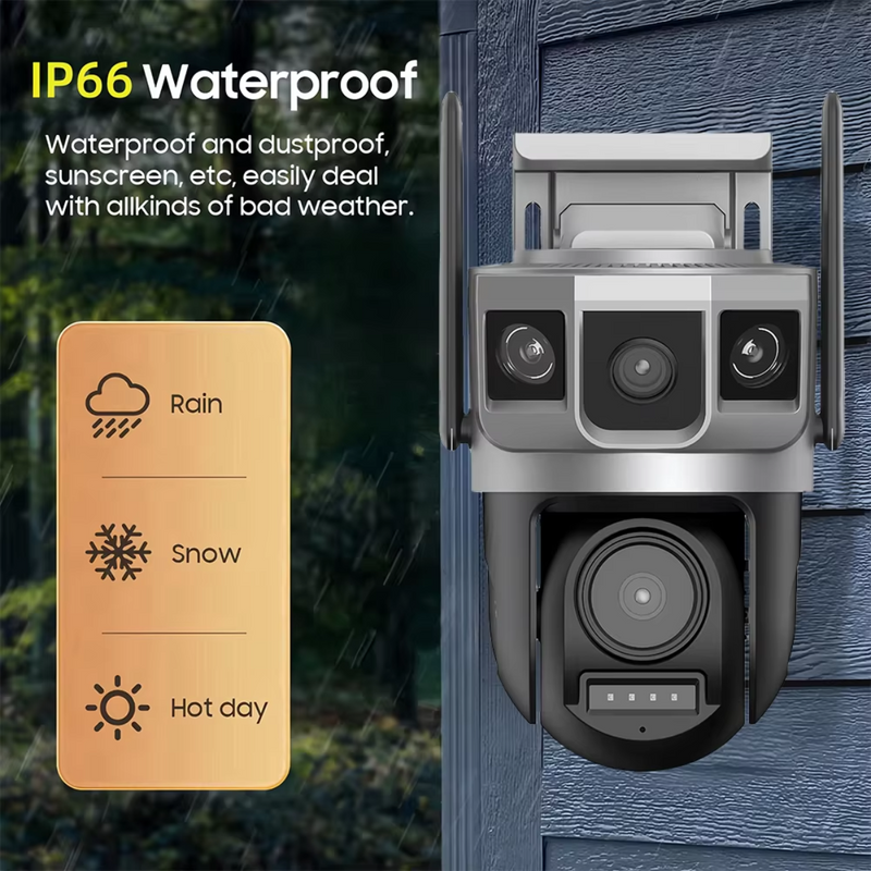 Tricam Shark 5MP+5MP HD 4G Sim Based Pan Tilt CCTV Camera