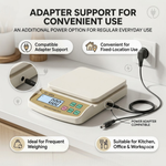 Maizic Smarthome SF-400A Digital Kitchen Weighing Scale 10kg x 1g | High-Precision Electronic Weight Machine with LCD Display, Tare & PCS Counting, Adapter Support | Ideal for Kitchen, Home, Office & Laboratory