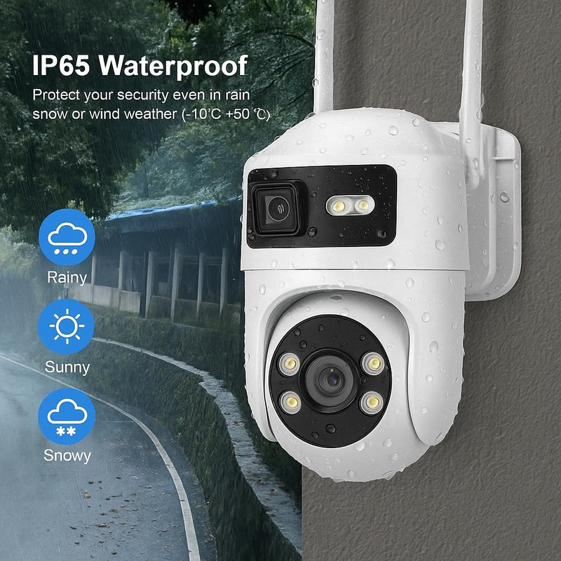 Maizic Smarthome Supercam Syno WiFi CCTV Camera 4 MP+ 4 MP Full HD Home Security Smart Camera, 360 Degree Coverage, Night Vision, Two-Way Audio, Mobile App, Cloud & SD Card Recording