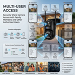 Maizic SmartHomes Mini Supercam Black 4G SIM Outdoor Security Camera | 5MP+5MP Dual Lens | Dual Screen Live View | Free SIM & 1-Month Data Plan | Color Night Vision | AI Motion Detection | Two-Way Audio | Multi-User Access