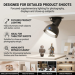 Maizic Smarthome Adjustable LED Recessed Spotlight, Flexible Mini Photography Light for Studio, Video Recording, Product Shoots & Display Lighting