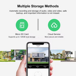 Maizic Smarthome Tricams Dual Lenses 3 Screens View 4MP Each FHD Outdoor Wifi Wireless Camera with Color Night Visoin | Two Way Audio | Motion Detection | PTZ Function | Weatherproof IP66