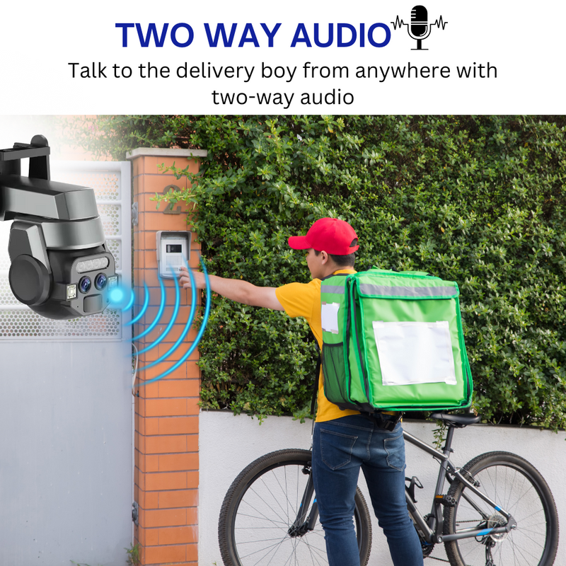 10X Optical Dual Screen Linkage 5 MP Full HD CCTV Camera For Home Outdoor