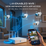 Maizic Smarthome PowerHub 3MP HD Wireless CCTV NVR Kit | Auto-Pair 4-Channel Security System | PTZ Cameras | 100M Long-Range Dual-Band Wi-Fi | IP66 Waterproof | Motion Detection | 2-Way Audio | App Live View