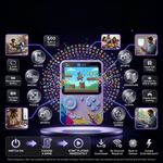 Maizic Smarthome G5 Retro Game Box 500-in-1 Handheld Console | 3-Inch Color Display | Rechargeable Retro Gaming Device | Portable Classic Game Player for Kids & Adults | Purple