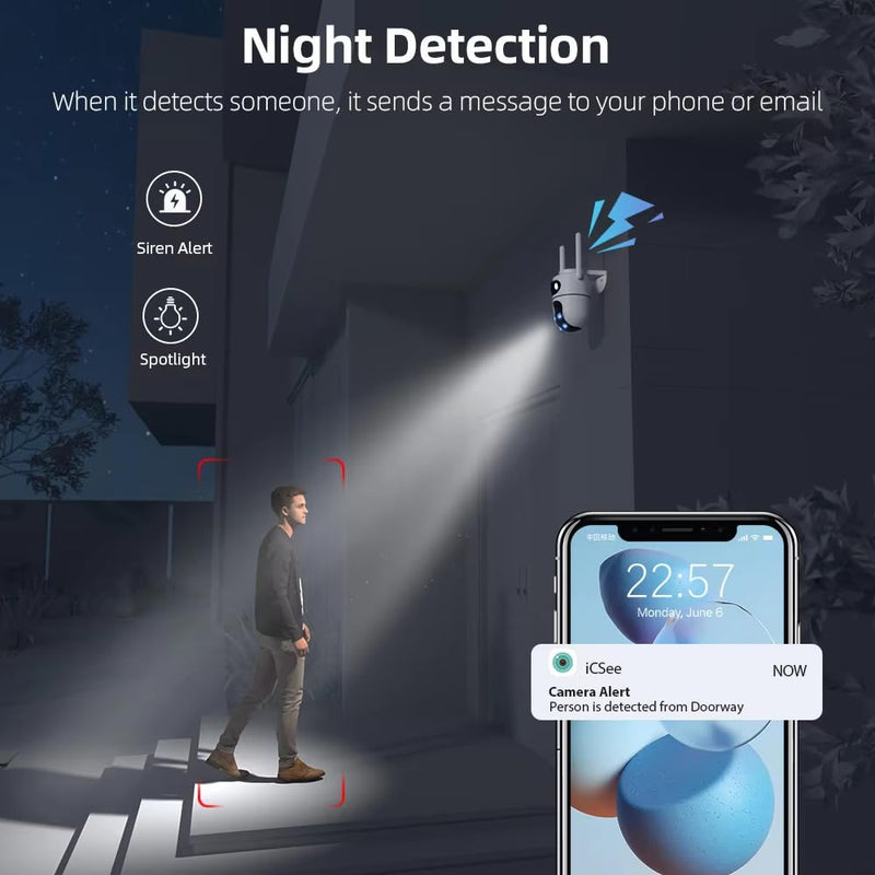 Maizic Smarthome Supercam X2 Dual-Lens 4MP+4MP Wi-Fi Indoor CCTV Camera | 360° Pan & Tilt | HD View | Color Night Vision | Two-Way Audio | AI Motion & Human Detection | Built-in Audible Alarm