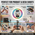 Maizic Smarthome RGB LED Soft Ring Light with Adjustable Phone Holder for Selfies, Reels, YouTube, Vlogging, Video Shooting & Live Streaming