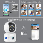 Maizic Smarthome 4G SIM Dual Lens Indoor CCTV Camera | Dual Screen View, Color Night Vision, 2-Way Talk, AI Motion Detection, 128GB SD Support