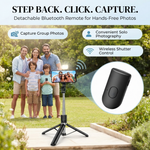 Maizic Smarthome CreatorPod  10 170cm Selfie Stick Tripod with Light, 360° Rotating Phone Holder, Detachable Bluetooth Remote, Extendable Stand for iPhone & Android, Vlogging, Reels, Photos & Travel